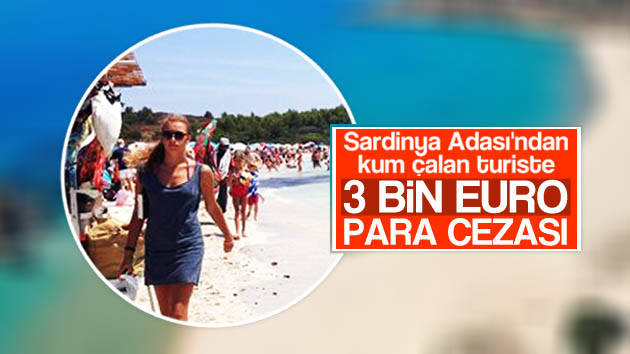 Sardinya Adası’ndan kum çalan turiste 3 bin euro ceza!