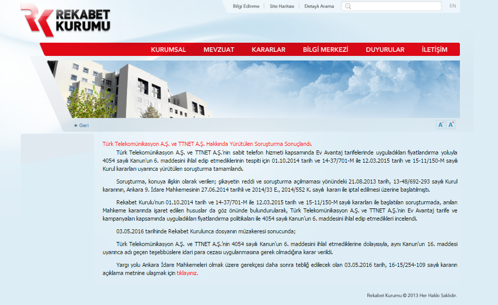 rekabet-Turk Telekom