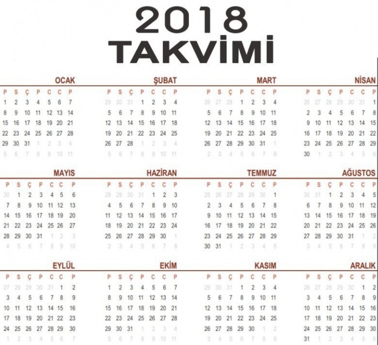 2018’de hangi günler tatil?