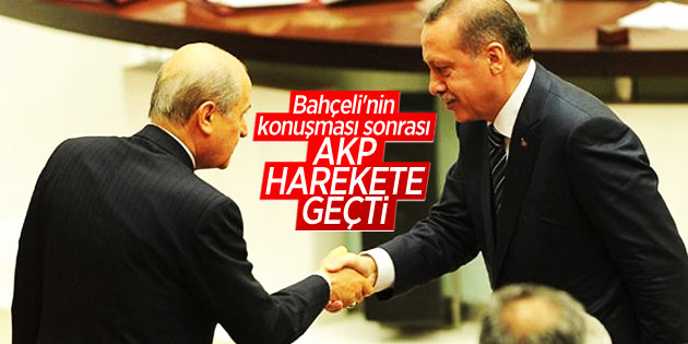 Bahçeli’nin konuşması sonrası AKP harekete geçti