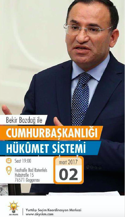 Bekir Bozdağ, Almanya yolcusu