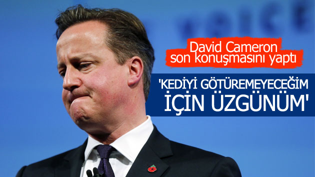 Cameron’un başbakanlık makamındaki son konuşması