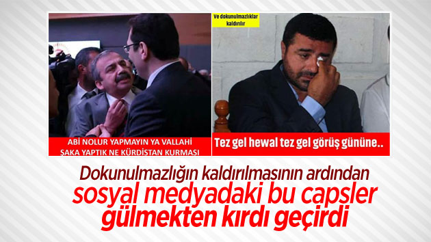 Dokunulmazlık kaldırıldı, capsler patladı
