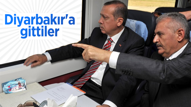 Erdoğan ve Binali Yıldırım Diyarbakır’a Gitti