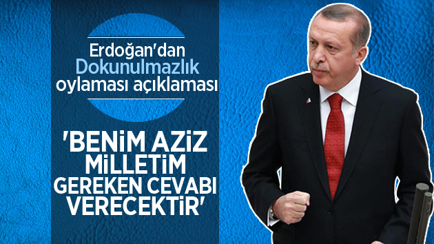 Erdoğan’dan Dokunulmazlık Oylaması Açıklaması