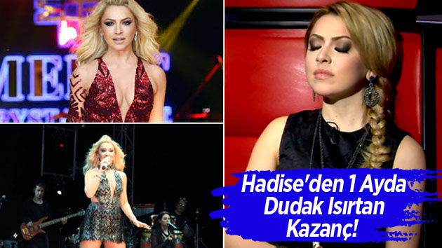 Hadise’den 1 ayda dudak ısırtan kazanç!