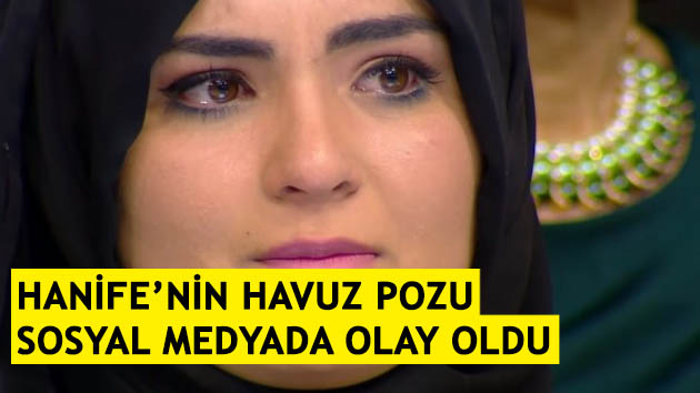 Hanife’nin havuz pozu olay oldu