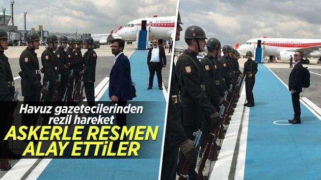 Havuz gazetecilerinden rezil hareket!