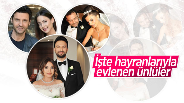 İşte hayranlarıyla evlenen ünlüler