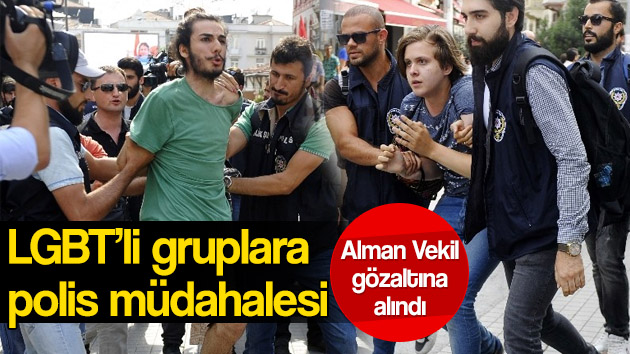 İstiklal Caddesi’nde toplanan LGBT’lilere polis müdahalesi