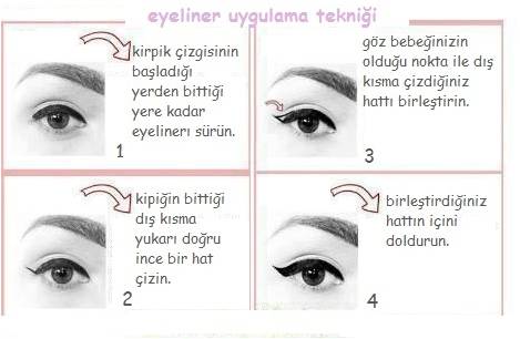 Kolay eyeliner sürme teknikleri