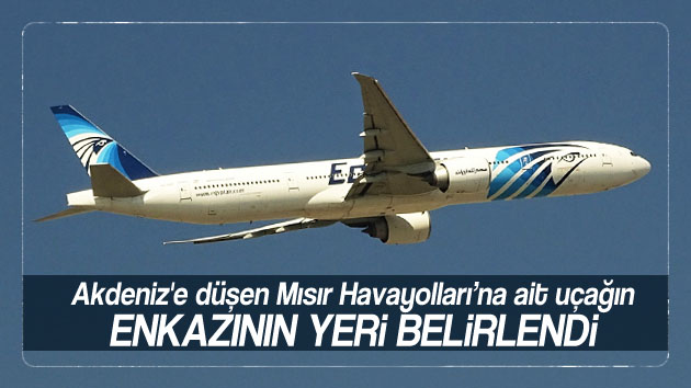 Mısır uçağının enkazının yeri belirlendi