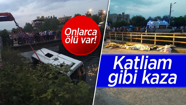 Öğrencileri taşıyan midibüs kanala düştü! Çok sayıda ölü var