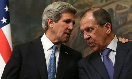 John Kerry and Sergei Lavrov in Moscow