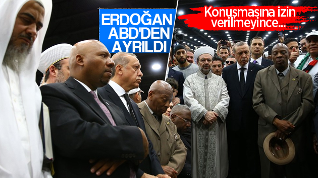 Tayyip Erdoğan, ABD’den ayrıldı