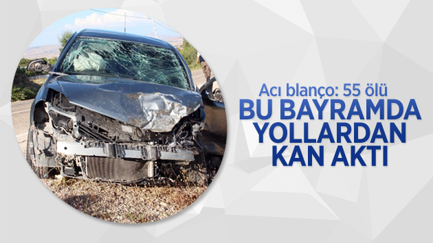 Trafikte acı blanço: 55 kişi öldü