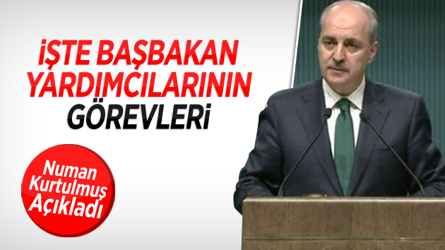 Yeni Başbakan Yardımcılarının Görevleri Belli Oldu