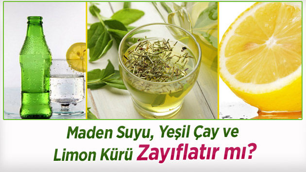 Yeşil çay, maden suyu ve limon kürü ile zayıflama