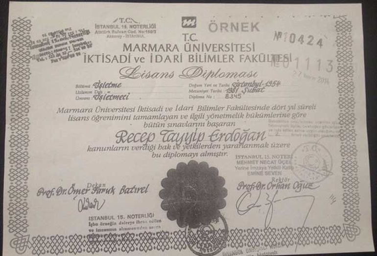 erdogan-ysk-diploma